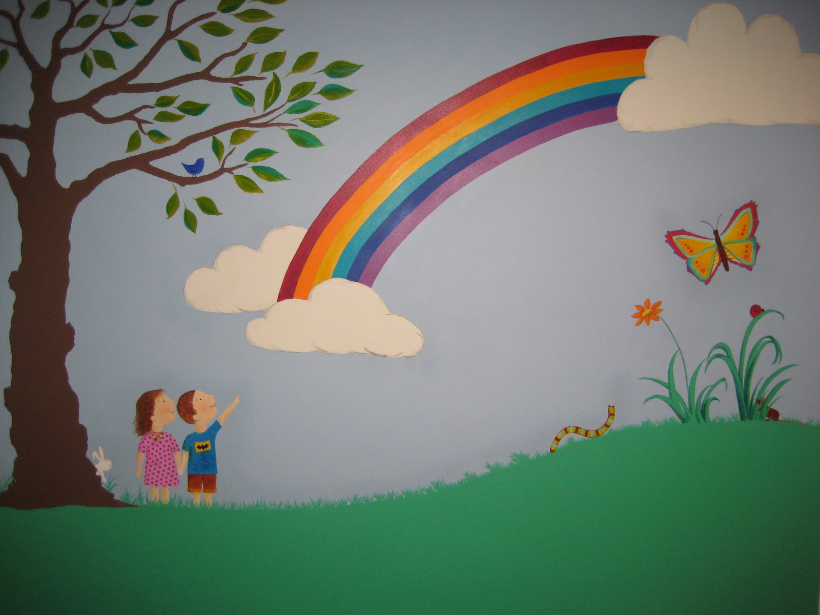 Crafty little people Our beautiful rainbow wall mural