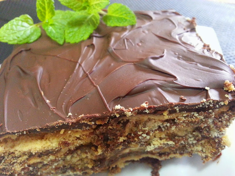 TARTA DE CHOCOLATE Y GALLETAS