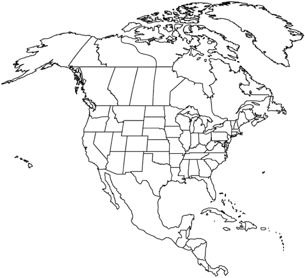 mapa mudo da america do norte e central