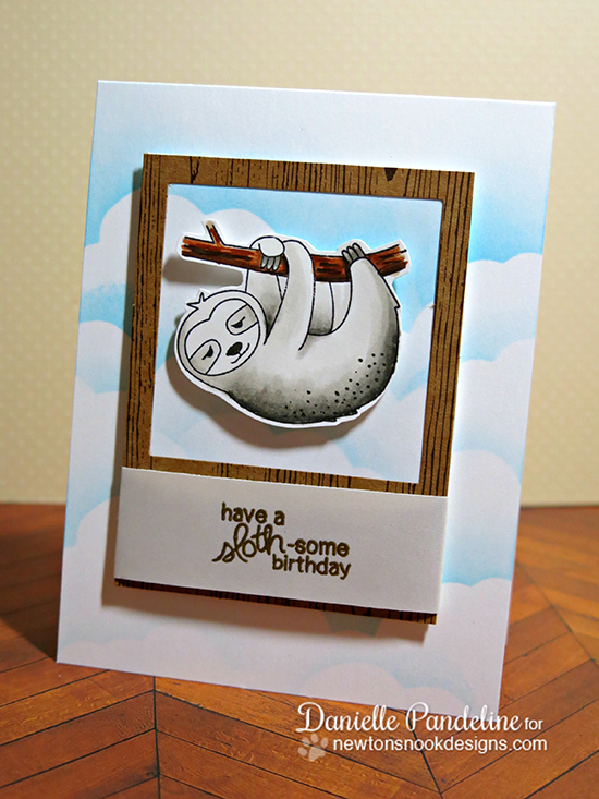 Sloth Birthday Card by Danielle Pandeline | In Slow Motion Stamp set by Newton's Nook Designs