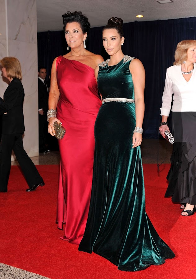 Kim Kardashian shares the red carpet with her mom at White House Correspondents' Association Dinner 