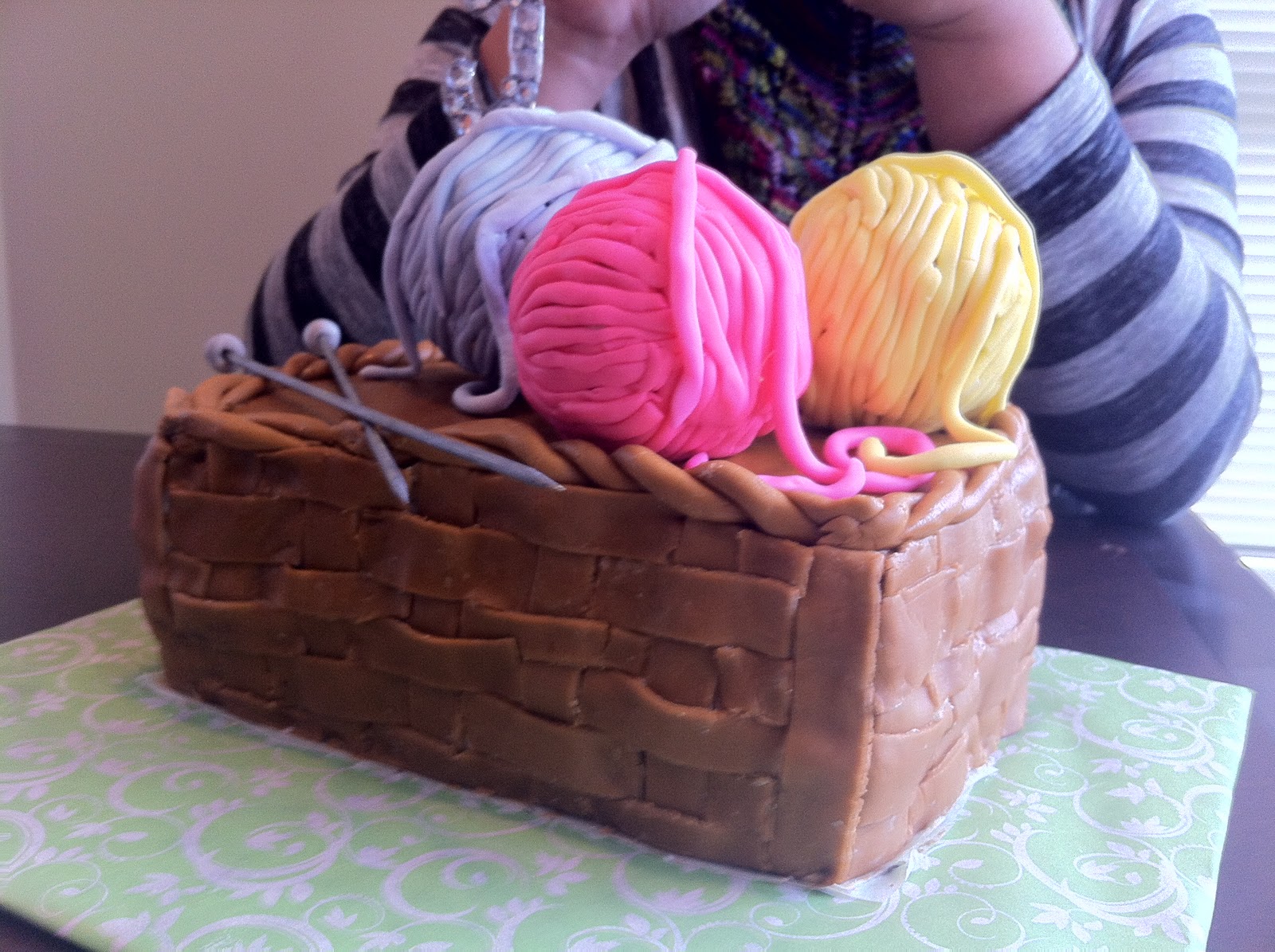 Knitting Basket Cake
