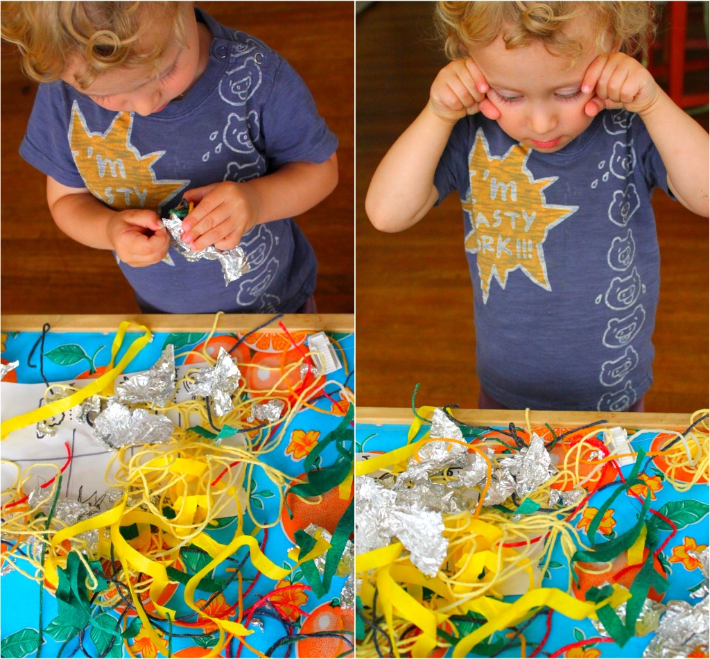 a happy wanderer layered ball scavenger hunt...