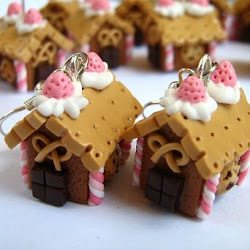 Gingerbread House earrings