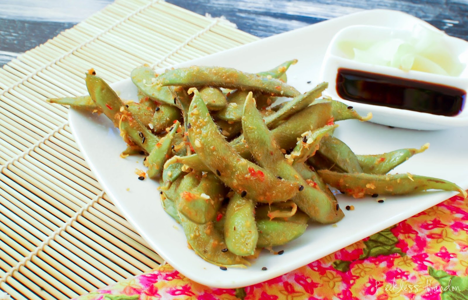 Reckless Abandon Spicy Garlic Edamame