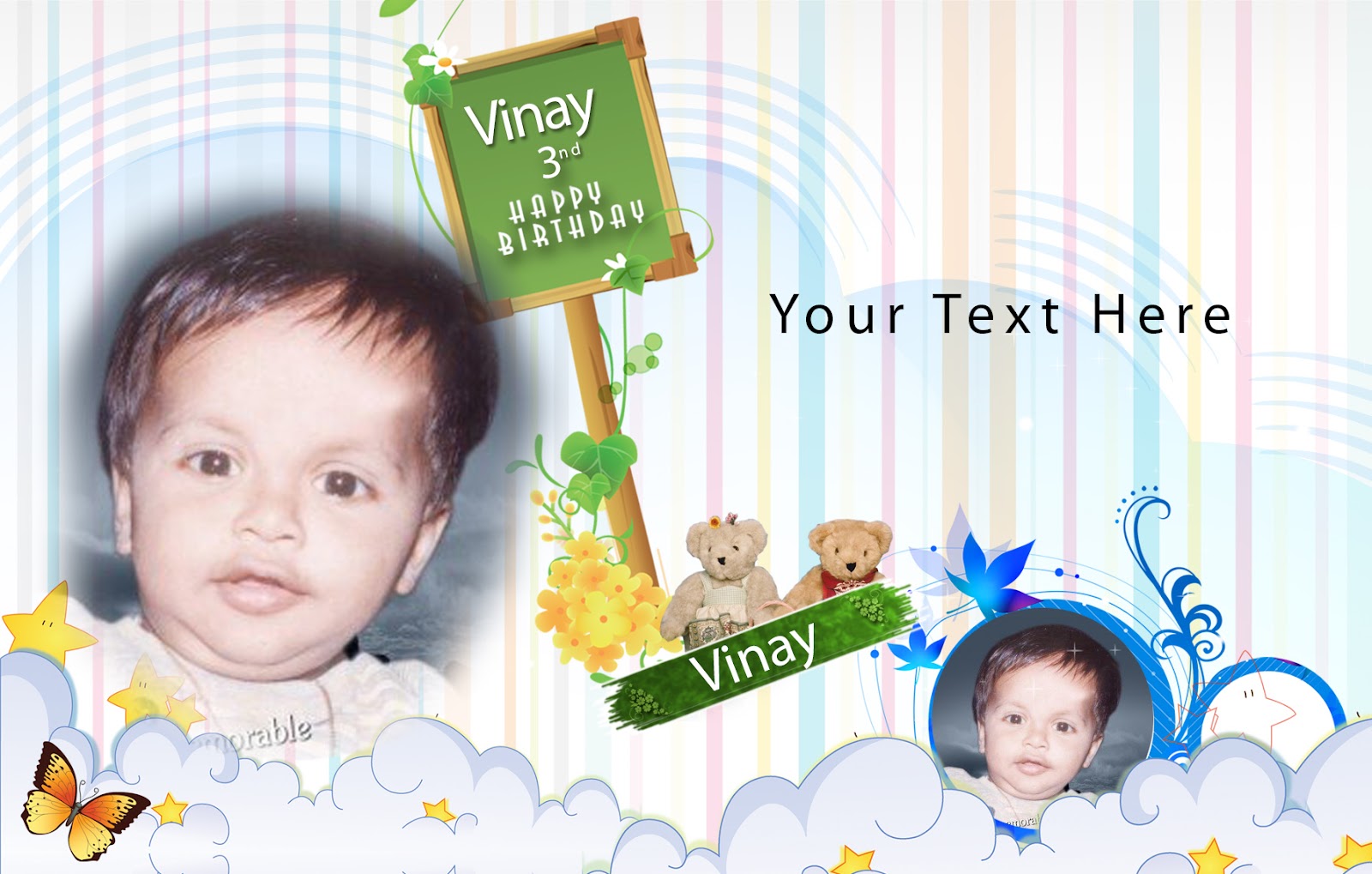 Free Photoshop karizma Album: Birthday Template for Children