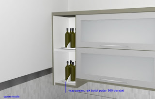 furniture semarang - desain kitchen set minimalis pintu kaca engsel hidrolis 03