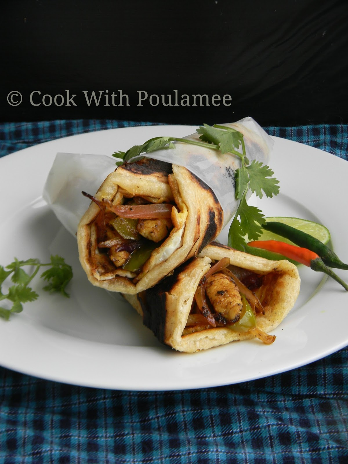 Cook With Poulamee Egg Chicken Kathi Roll A Famous Street Food From