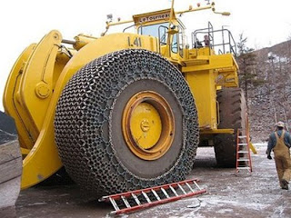 Technology, Armored Caterpillar D9R, Krupp Bagger 288: Largest Trencher in the world, LeTourneau L-2350 Front End Loader, Liebherr LTM 11200-9.1, Rusch Triple 34-25 with Genesis 2500 Demolition Shear