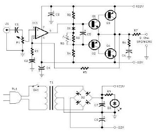 Skema Rangkaian Power Amplifier 18 Watt