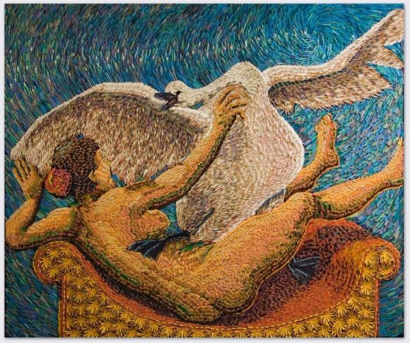 Federico Uribe pinturas feitas com lápis Leda e o cisne Federico Uribe pinturas feitas com lápis Leda e o cisne