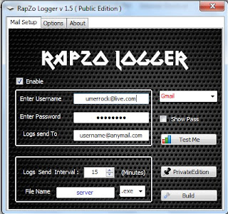 Rapzo Keylogger, Hack any email with this keylogger Rapzo keylogger 1.5 (Urdu) Rapzo+1