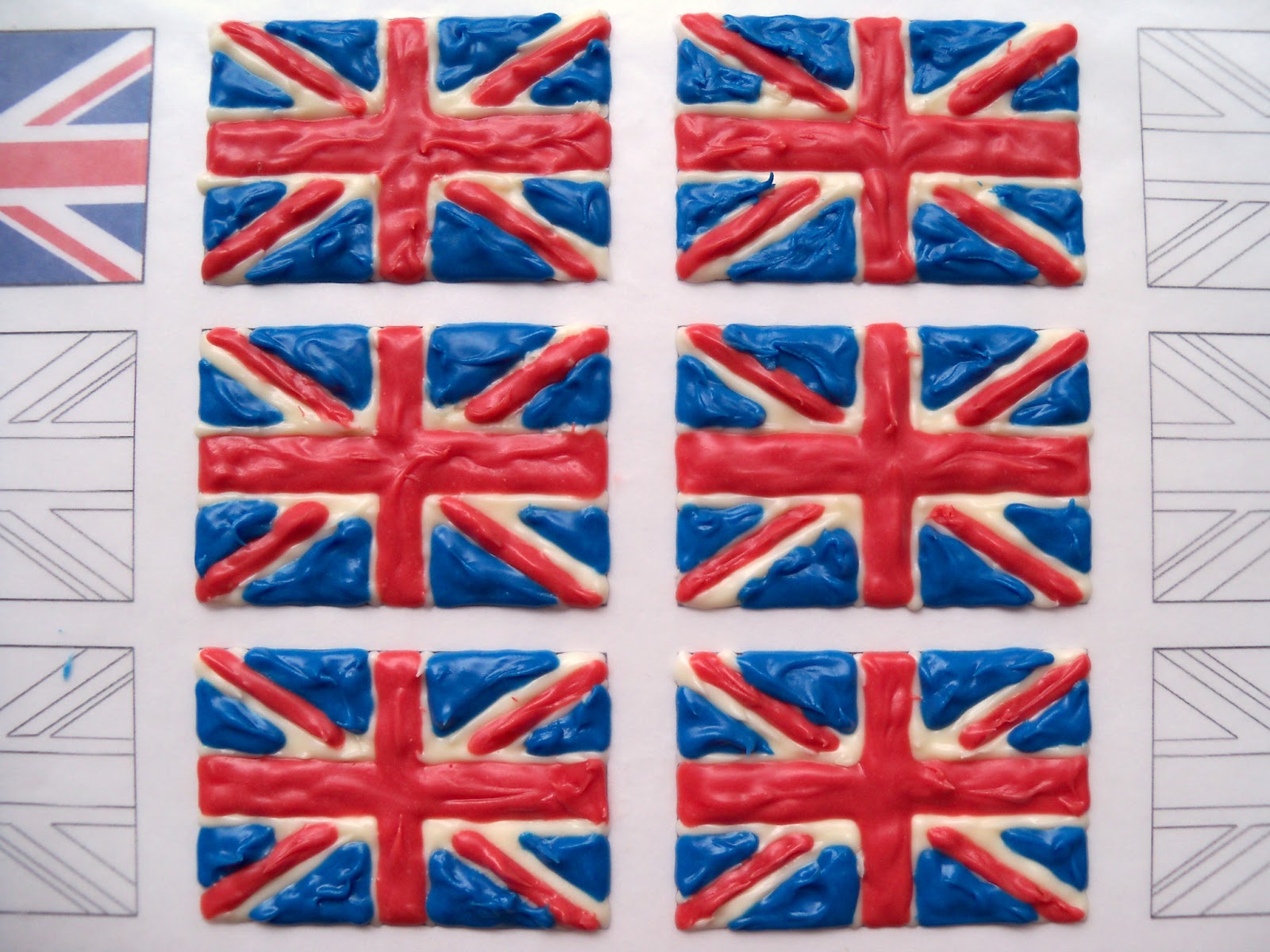 Bird On A Cake British Flag {Union Jack} Cupcake Toppers