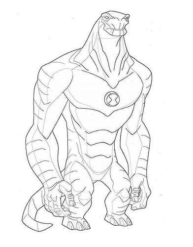 Ben 10 Suprema Alienigena para Colorear Pintar Imprimir