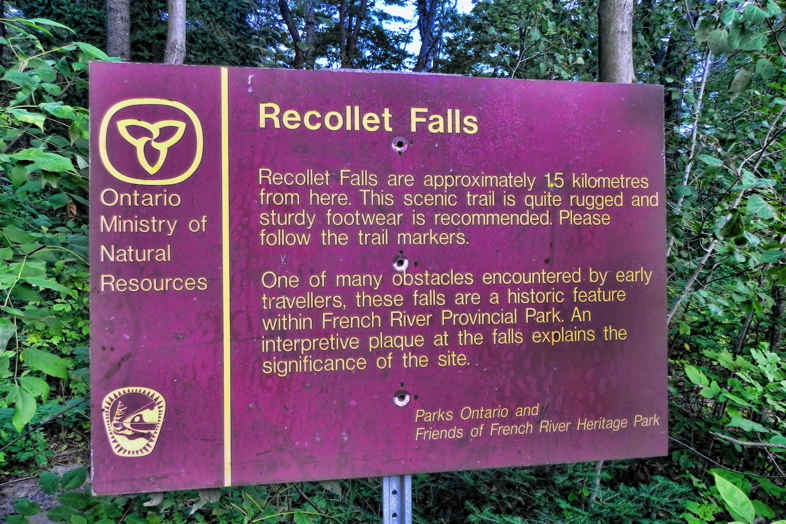 French River Hiking Trails Hiking In Ontario: Recolett Falls - French River Provincial Park