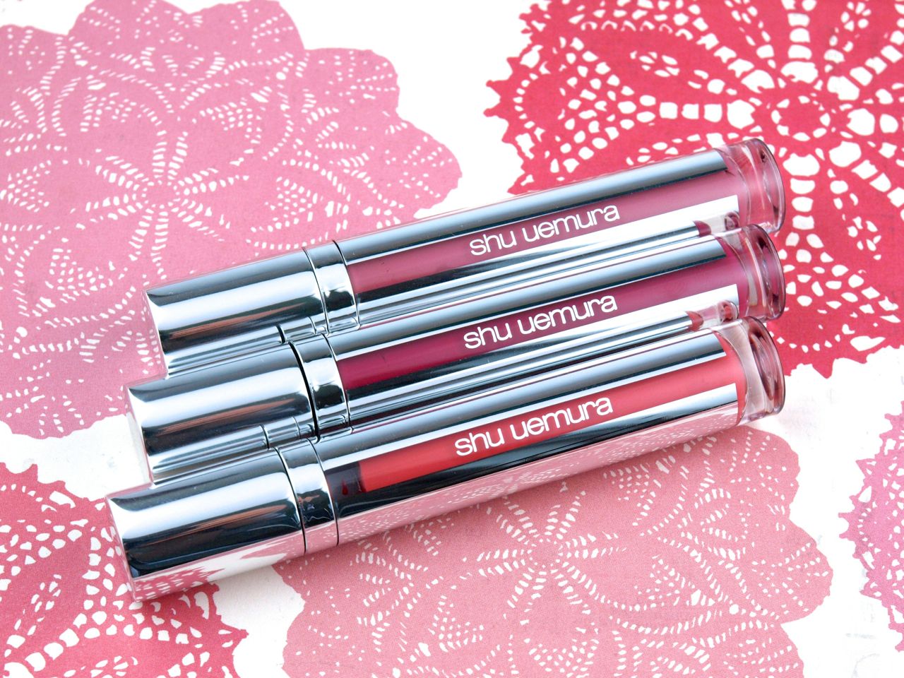 Shu Uemura Tint in Gelato Lip and Cheek Color in "AT 02", "PK 02" & "CR 01": Review and Swatches