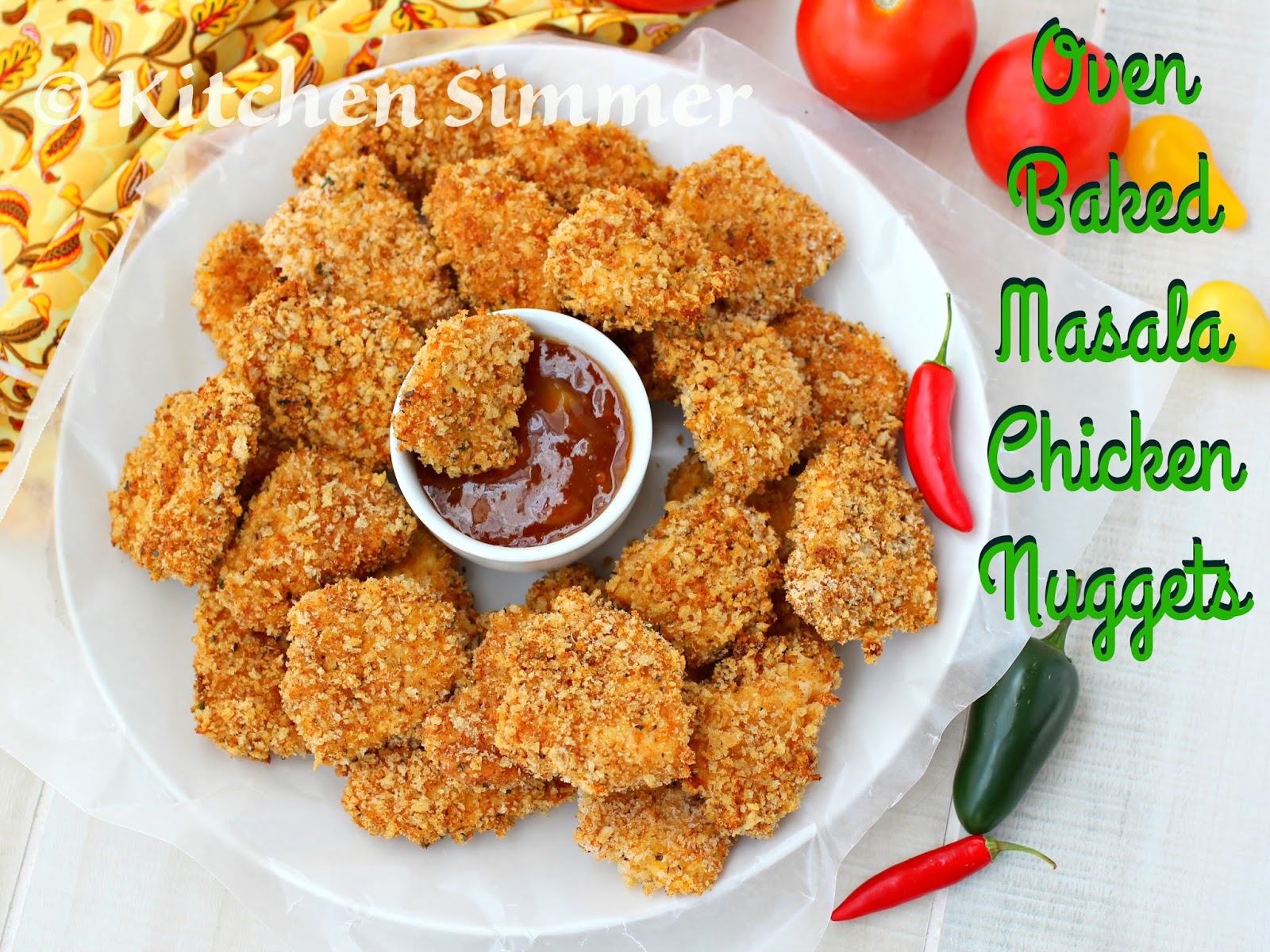 Kitchen Simmer Oven Baked Masala Chicken Nuggets