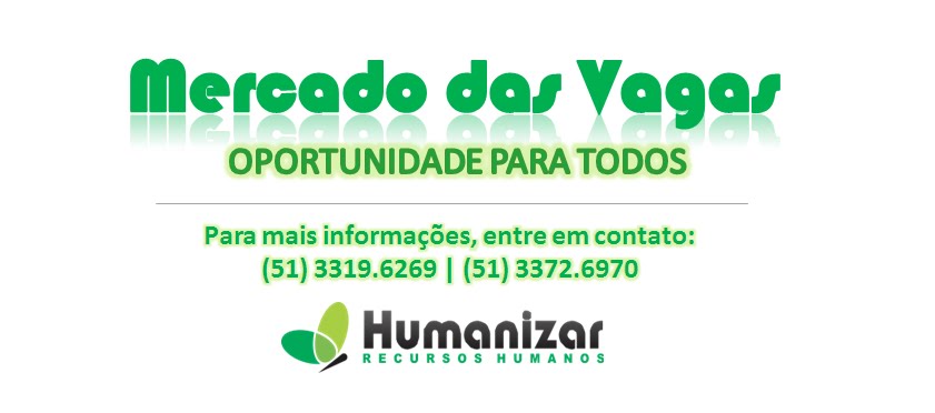 Vagas todas as semanas - Serviço de colocação profissional Gratuíto!