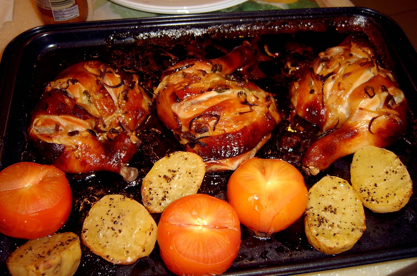 Through The Kitchen Door Honey & Ginger Roast Chicken