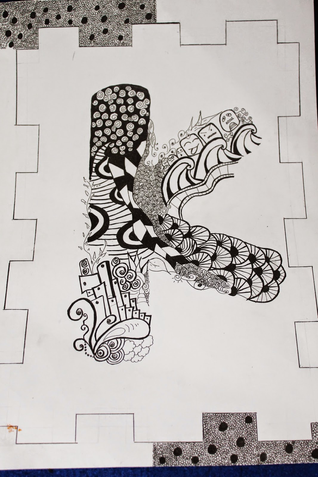 GANESHA Art MOTIF GARIS HURUF (DoodlE)