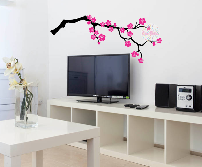 VINILO DECORATIVO | ARBOL FLOR DE CEREZO FL13 SAKURA | CDM Vinilos