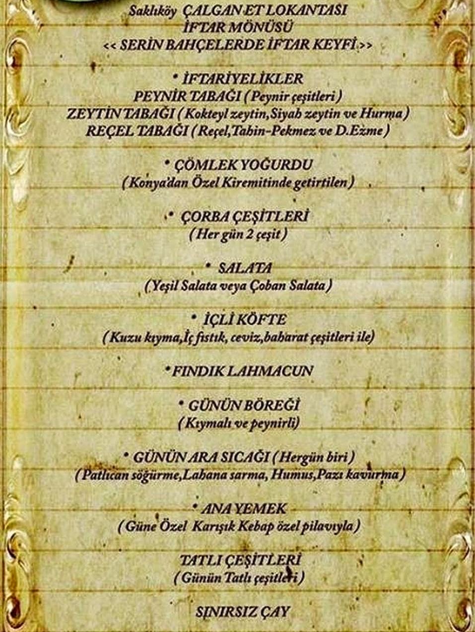 Çalgan Et Lokantası İftar Ankara sevgiylegeziyorum