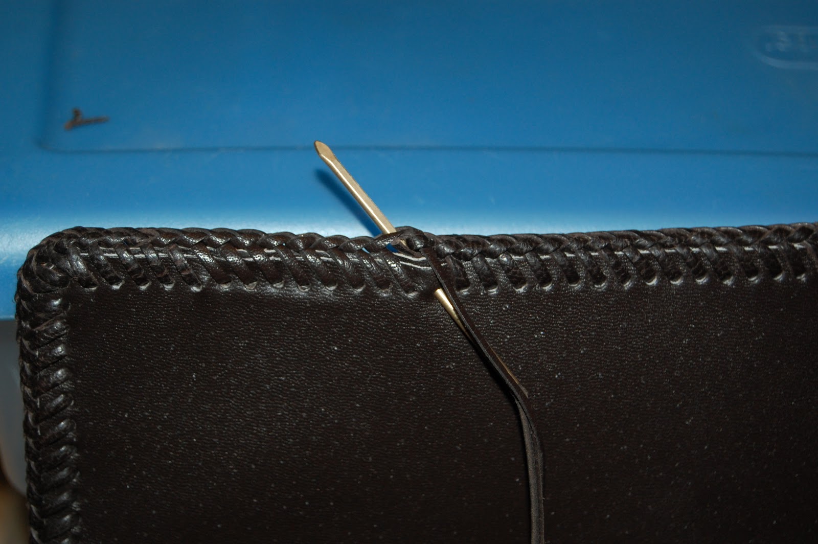 Nate Dawg's Leather Craft Stitching Project Part Two Double Loop Stitch