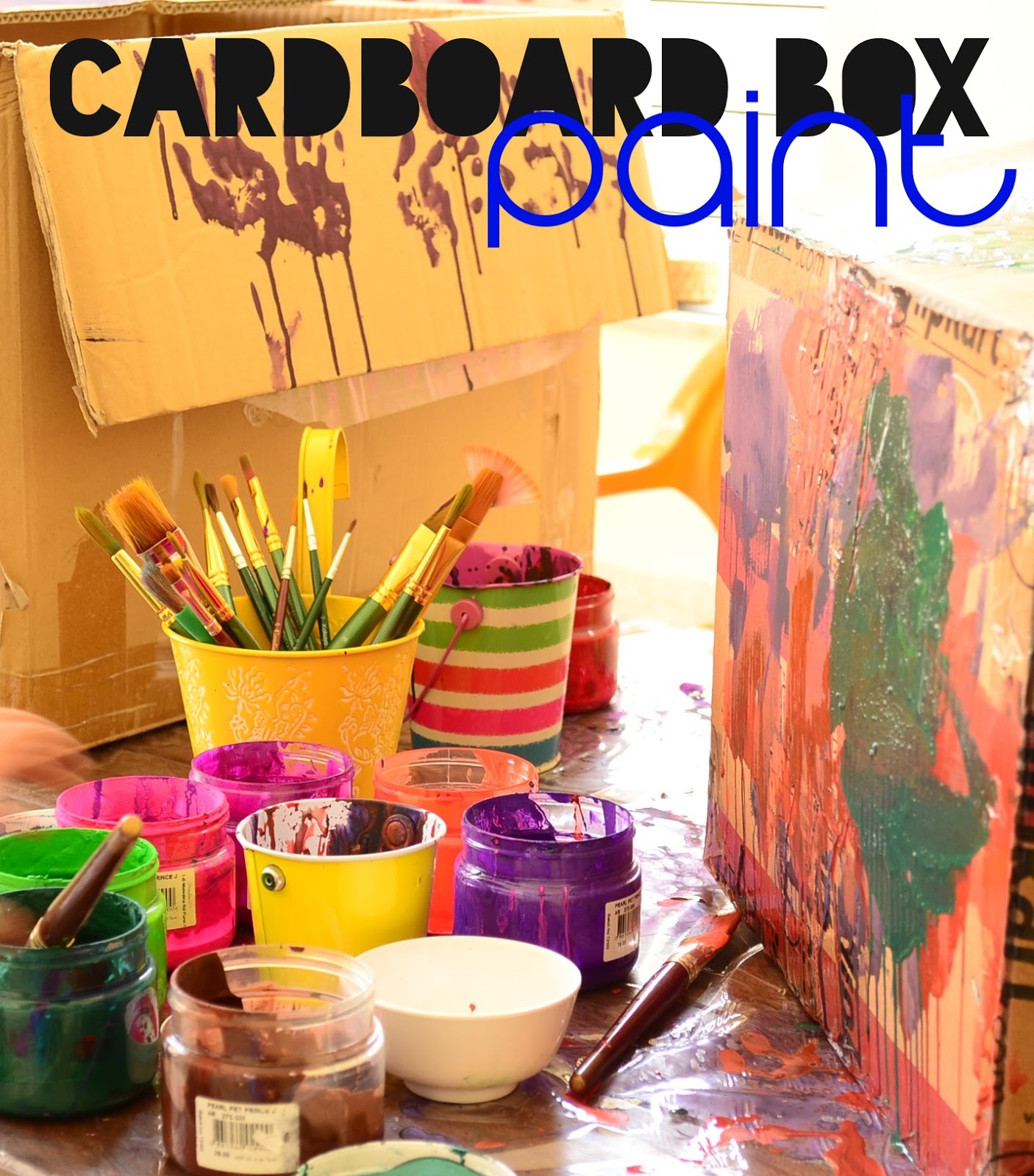 Practical Mom Paint a Giant Cardboard Box (Art Studio Diaries 5)