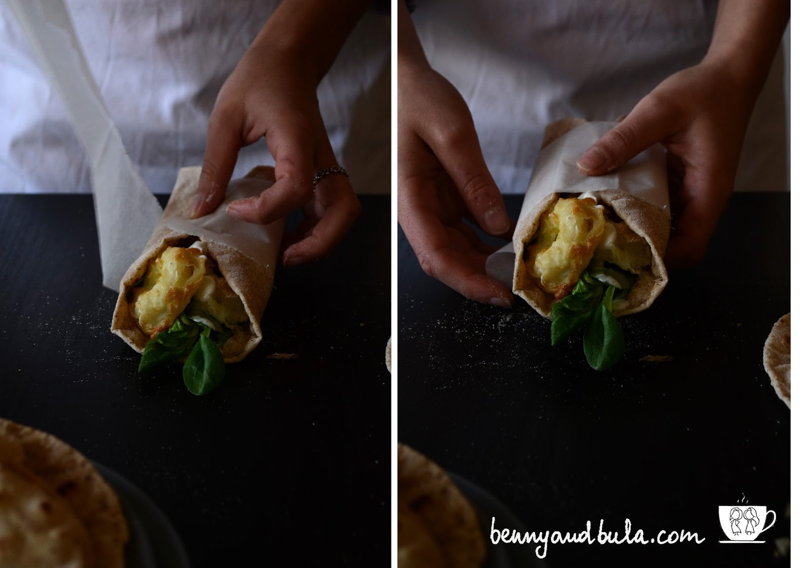 Ricetta Fish Wrap Mediterraneo Con Calamari/Baked Squid Rings Taco Recipe