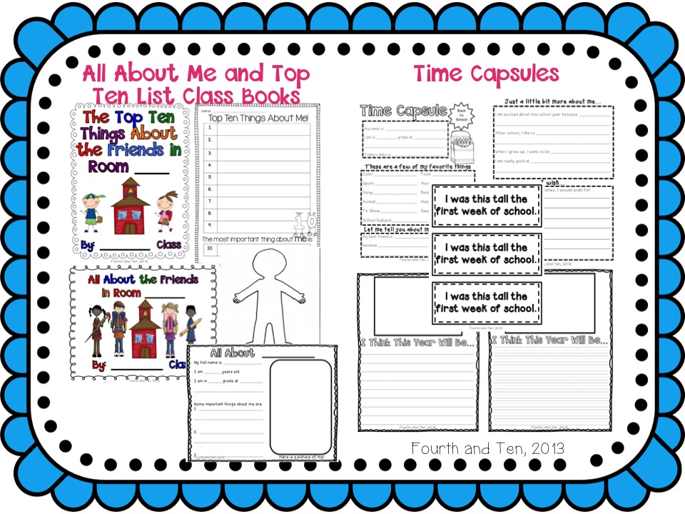 5th Grade First Day Of School Worksheets.