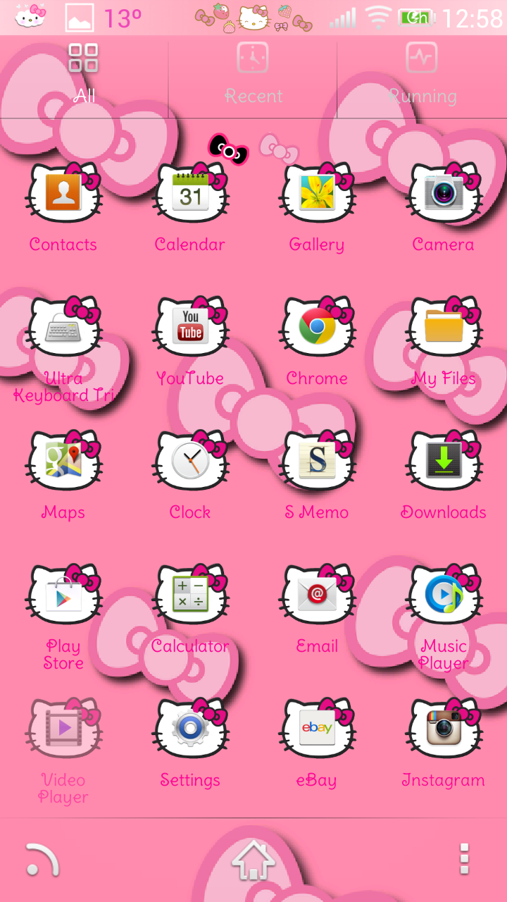 Pretty Droid Themes Hello Kitty Theme (v1) for Go Launcher!