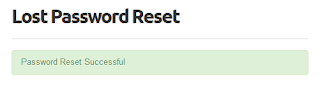 hostgator lost password reset successfull