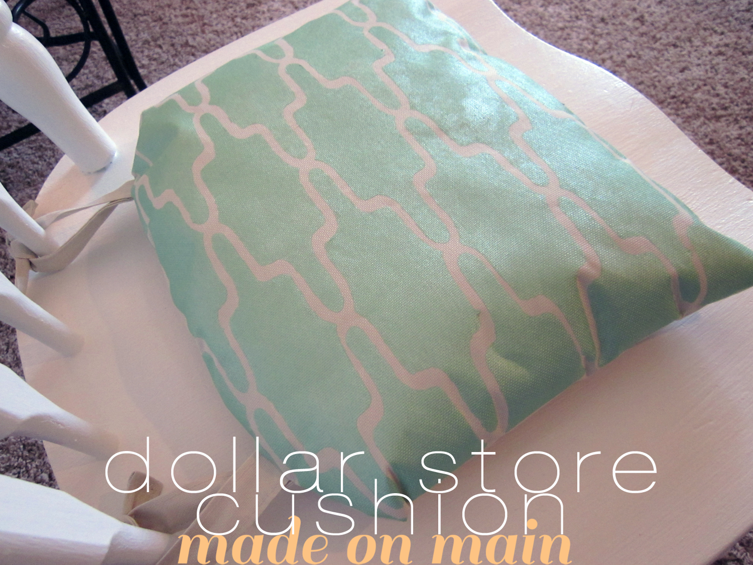 Made on Main Craft Confessions DOLLAR STORE CHAIR CUSHION