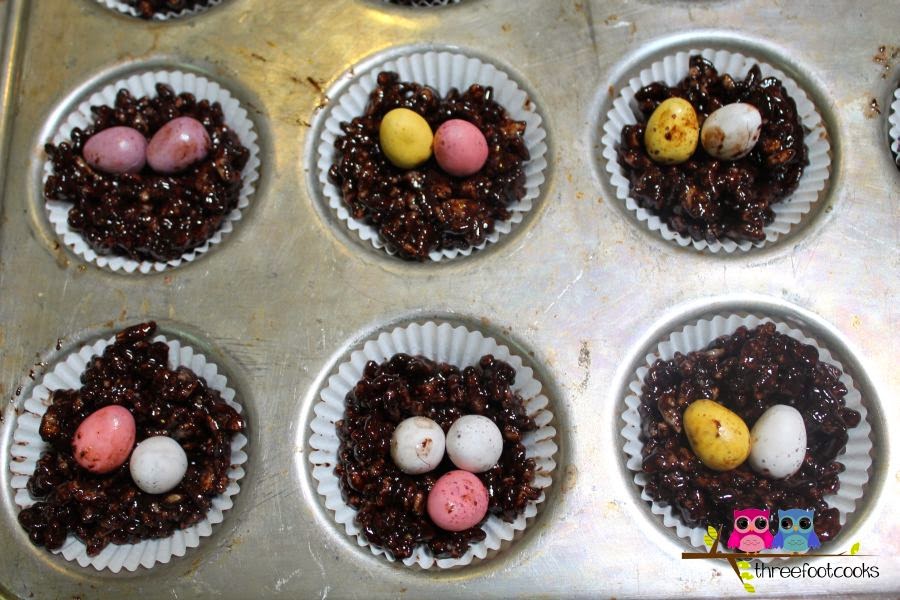 threefootcooks C is for Chocolate Crackle Nests