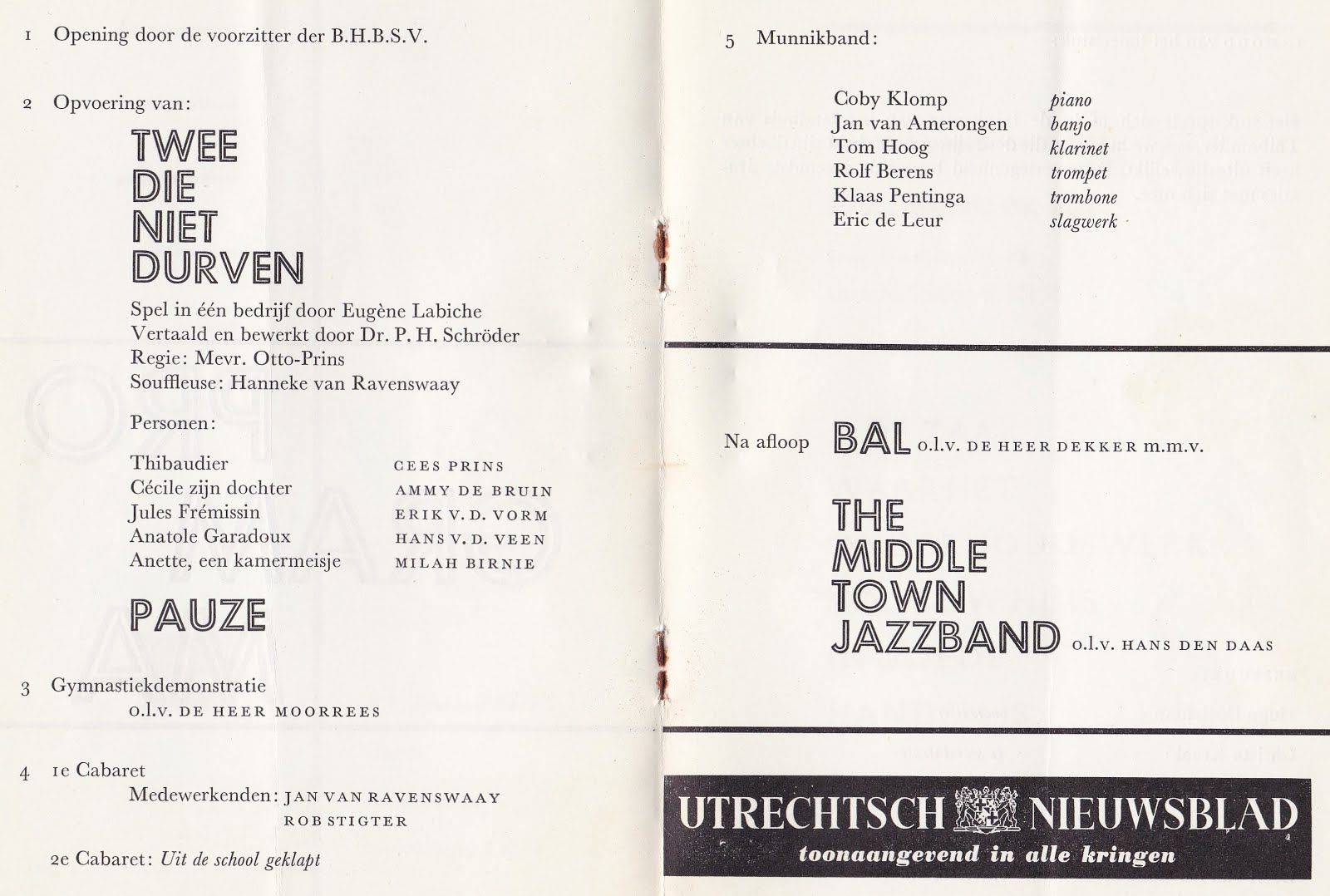 Programma Grote Fuif van 21 februari 1964