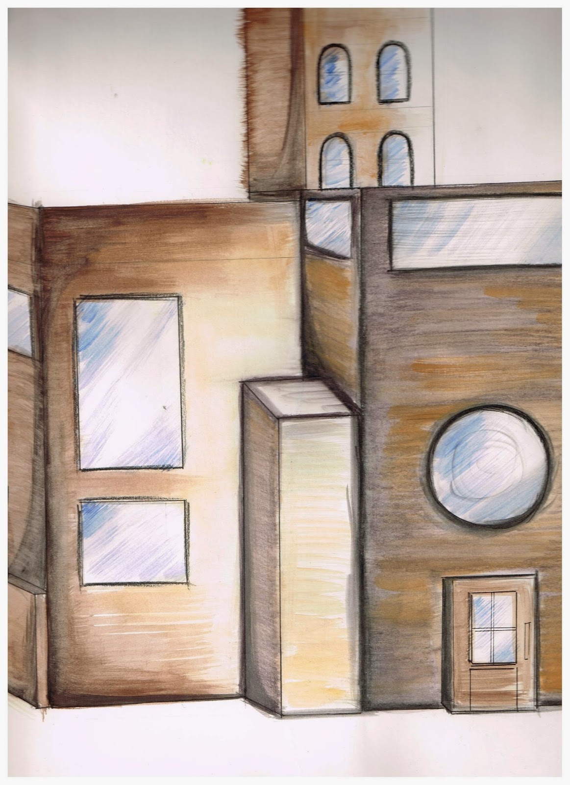 Recycling bins collection vector AD5507 Advanced Drawing and Authorial Practice: Boxes…and composition