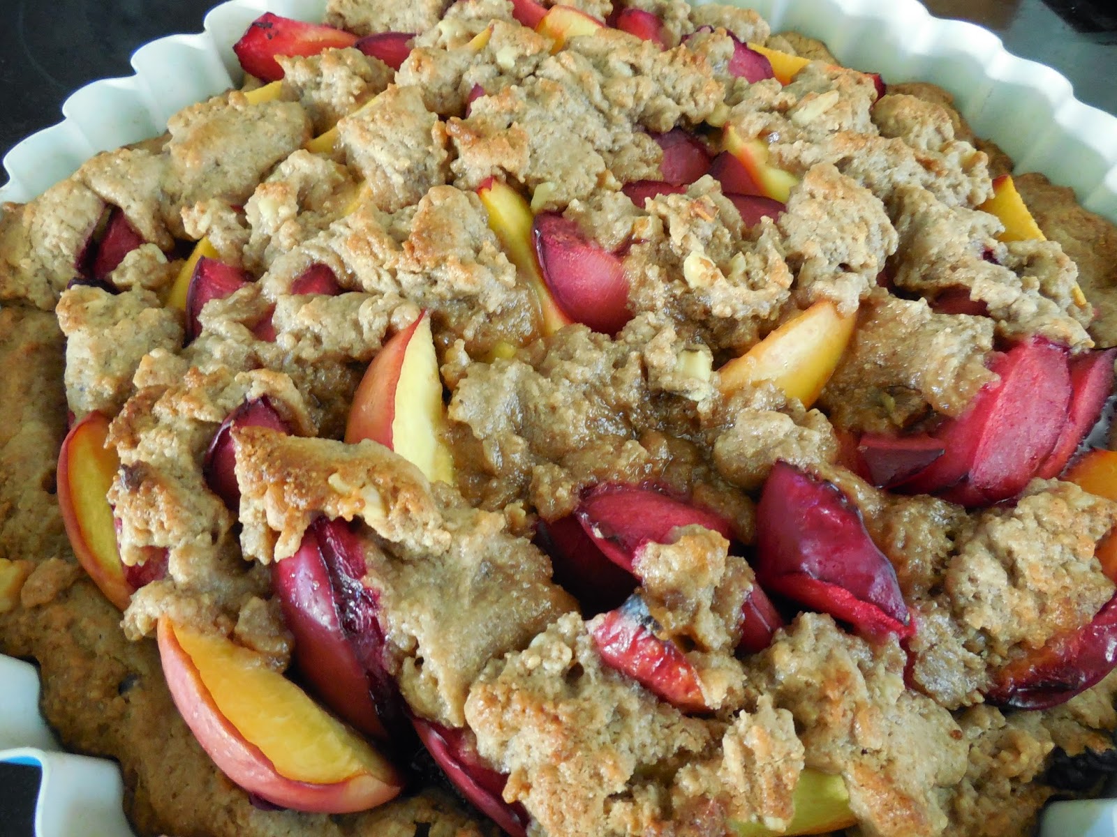 Two Kid Kitchen nectarine plum tart