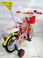 Sepeda Anak Red Fox 569-7 Tongkat Dorong Kemudi 12 Inci