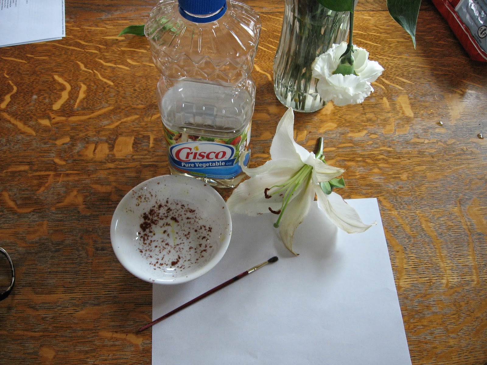 Almost Unschoolers Summer Fun 2014 Painting with Pollen.