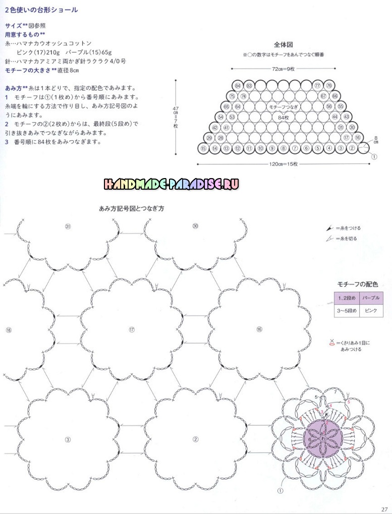Японский журнал. Вязание крючком шалей и палантинов