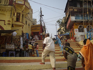 Entry  to Dashashwamedh Ghat,, the main Bathing  ghat in Varanasi.