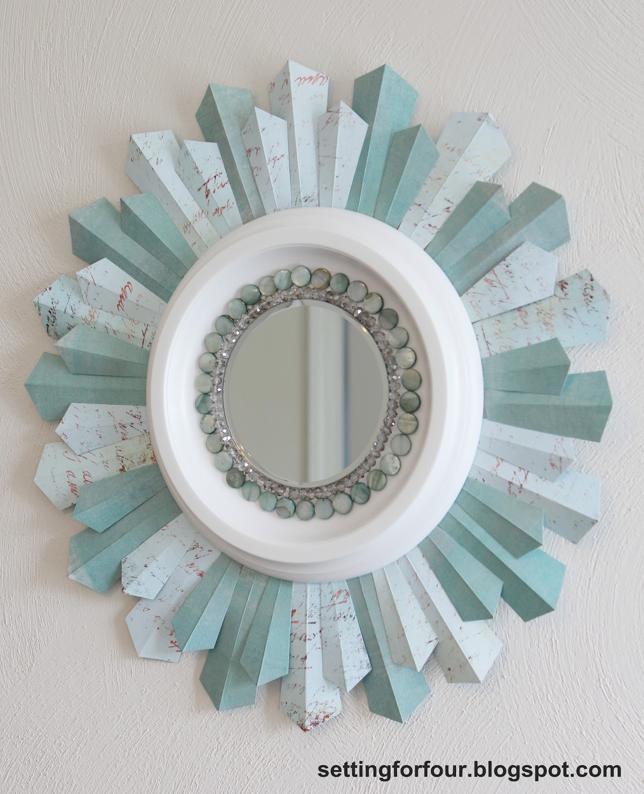 DIY Beaded Sunburst Mirror {Guest Post from Setting for Four} How to