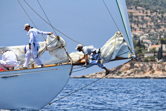 Photo of the annual classic yacht race in Spetses. By Yatzer.
