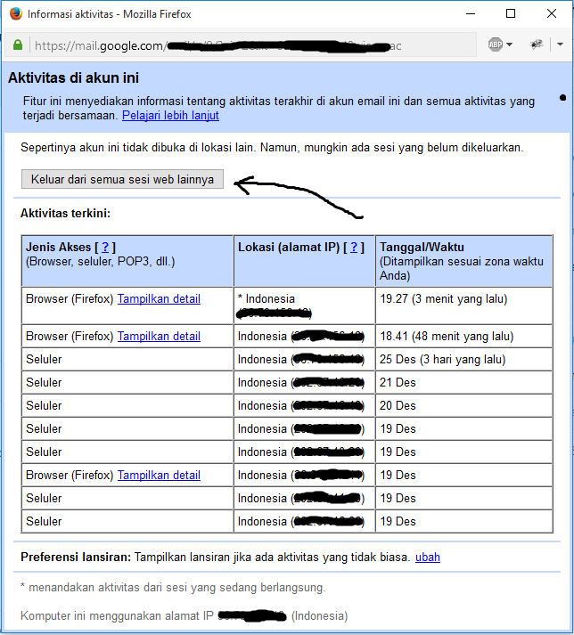 Cara Logout Akun Gmail Dengan Komputer Lain