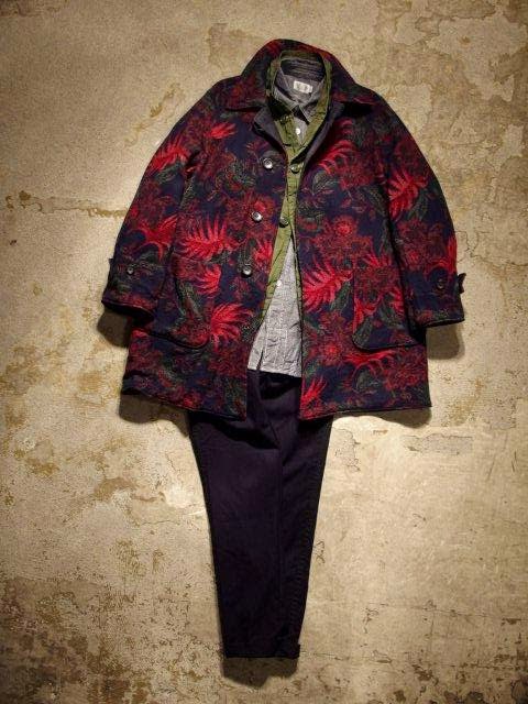 FWK by Engineered Garments "Dk.Navy/Red Wool Floral Jacquard"Fall/Winter 2014 SUNRISE MARKET