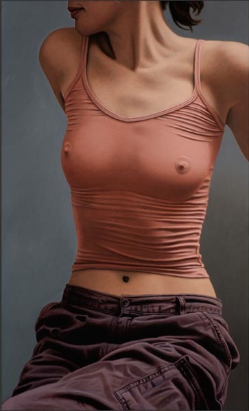 willi kissmer pinturas realistas mulheres bundas seios mamilos tecidos roupas transparentes