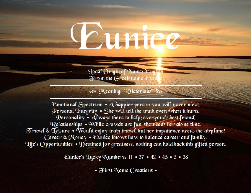 Eunice . . . Tell Me Your Name . . . Pinterest