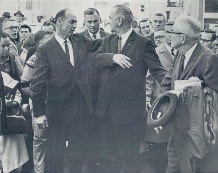 SAIC Rufus Youngblood and ASAIC Roy Kellerman with LBJ Dec 1963