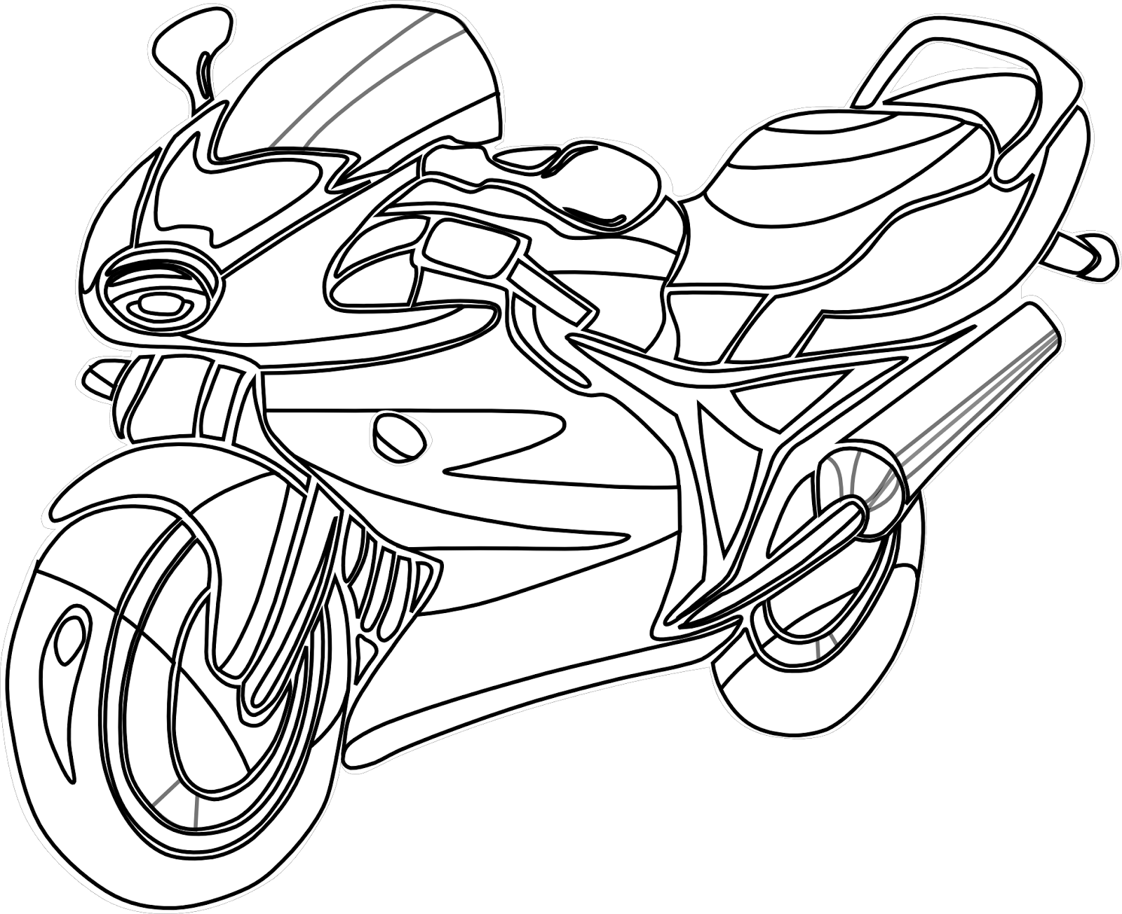 Motorcycle Coloring Drawing Free wallpaper