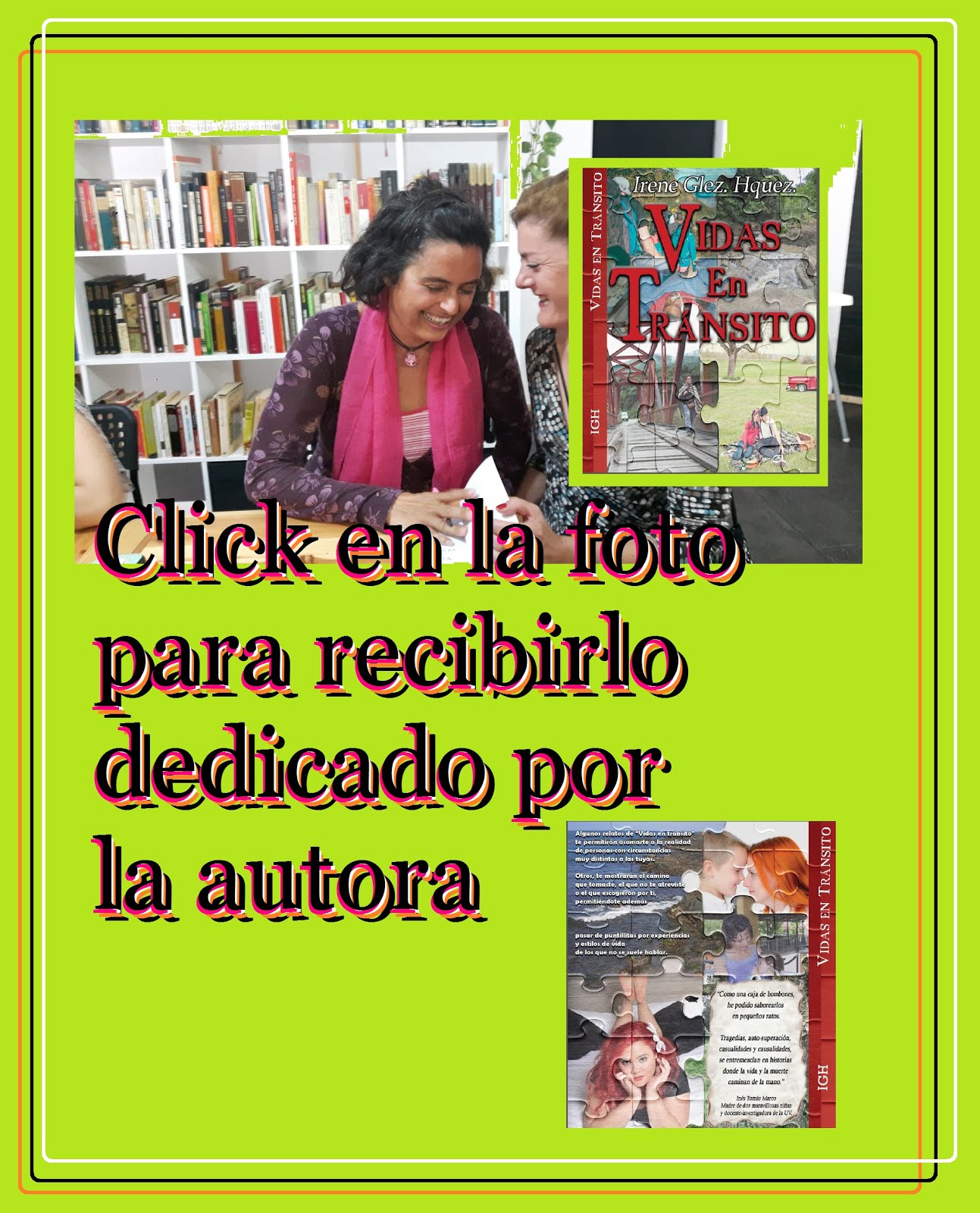 Recibe el libro firmado por la Autora